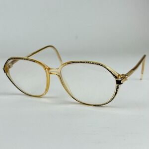Vintage Rodenstock R0286 Womens Eyeglasses Frame Gold Metal Round Full Rim